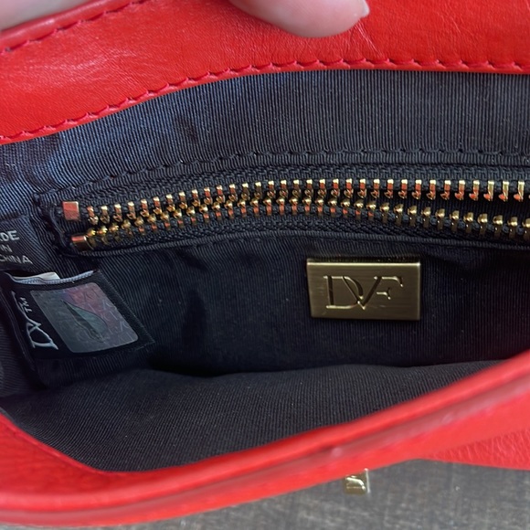 Diane Von Furstenberg Red Leather Mini Harper - Picture 9 of 10